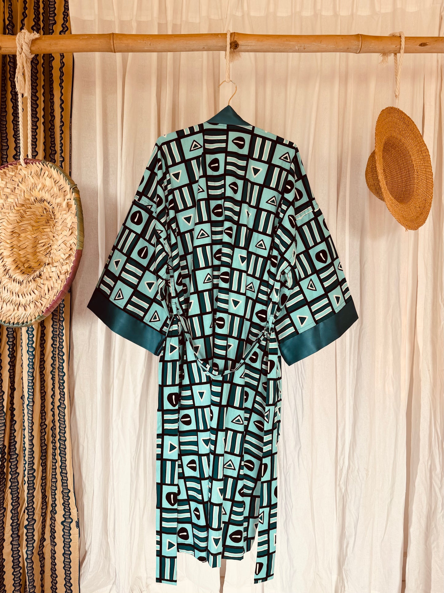 Afrikimo "Beaming Bean" - Teal Satin