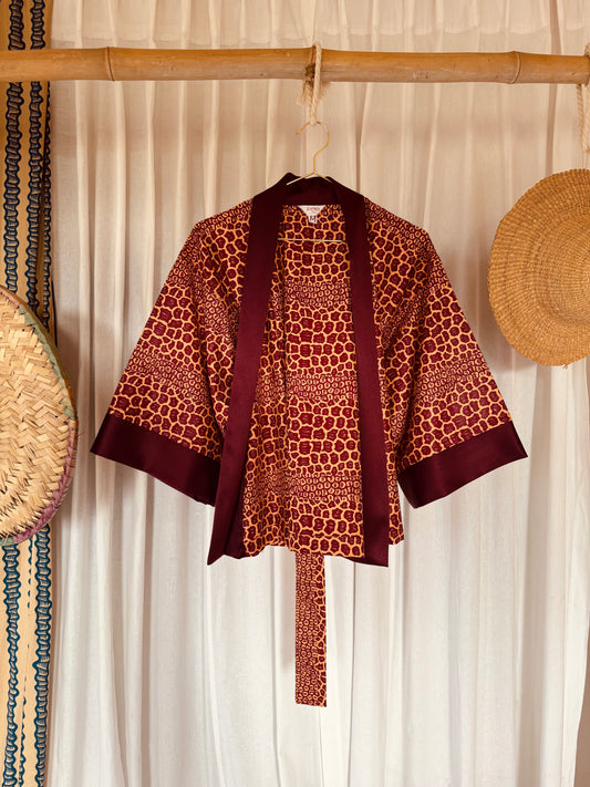 Afrikimo Jacket "Gravels of Joy III" - Plum Satin