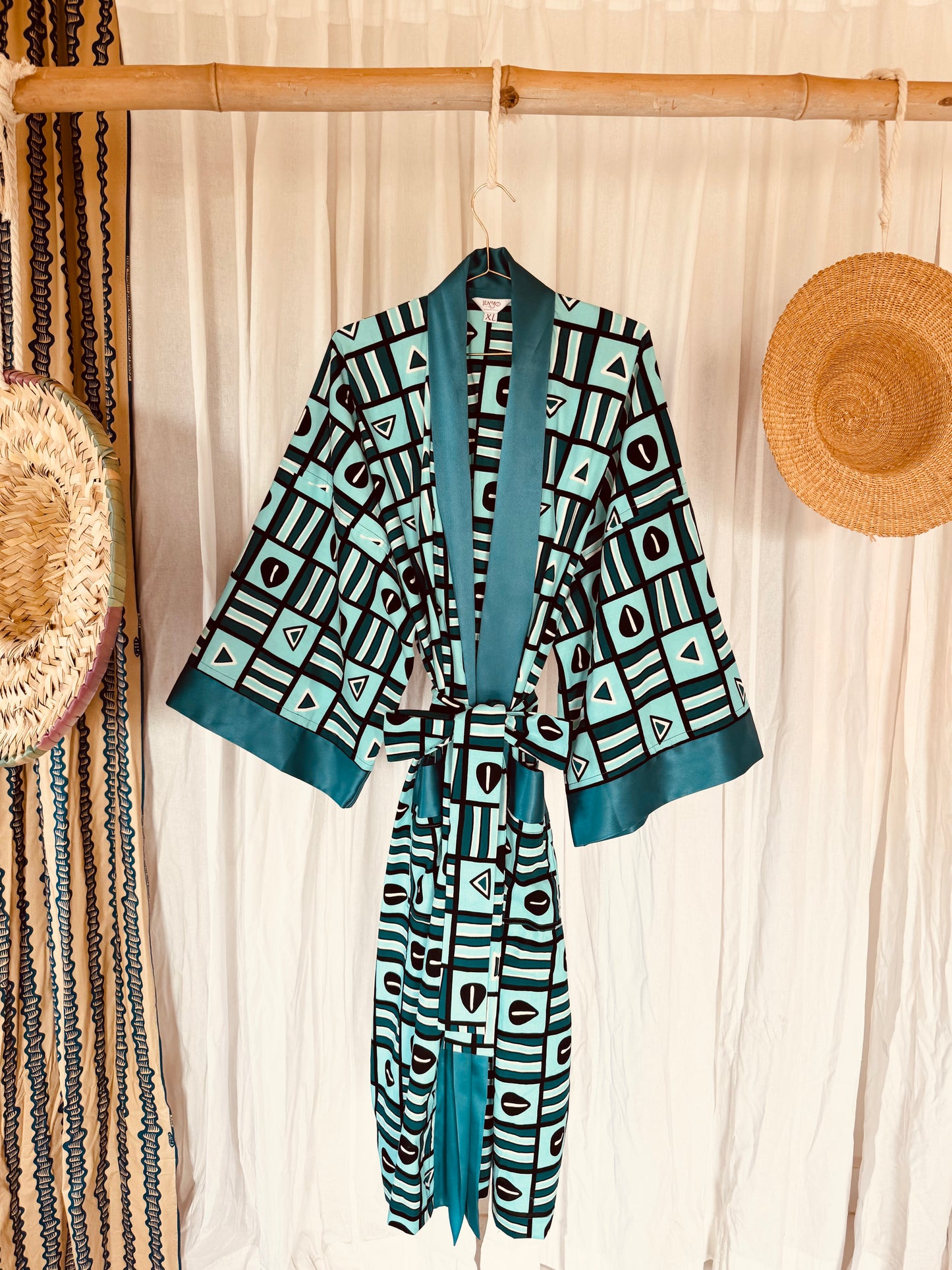 Afrikimo "Beaming Bean" - Teal Satin