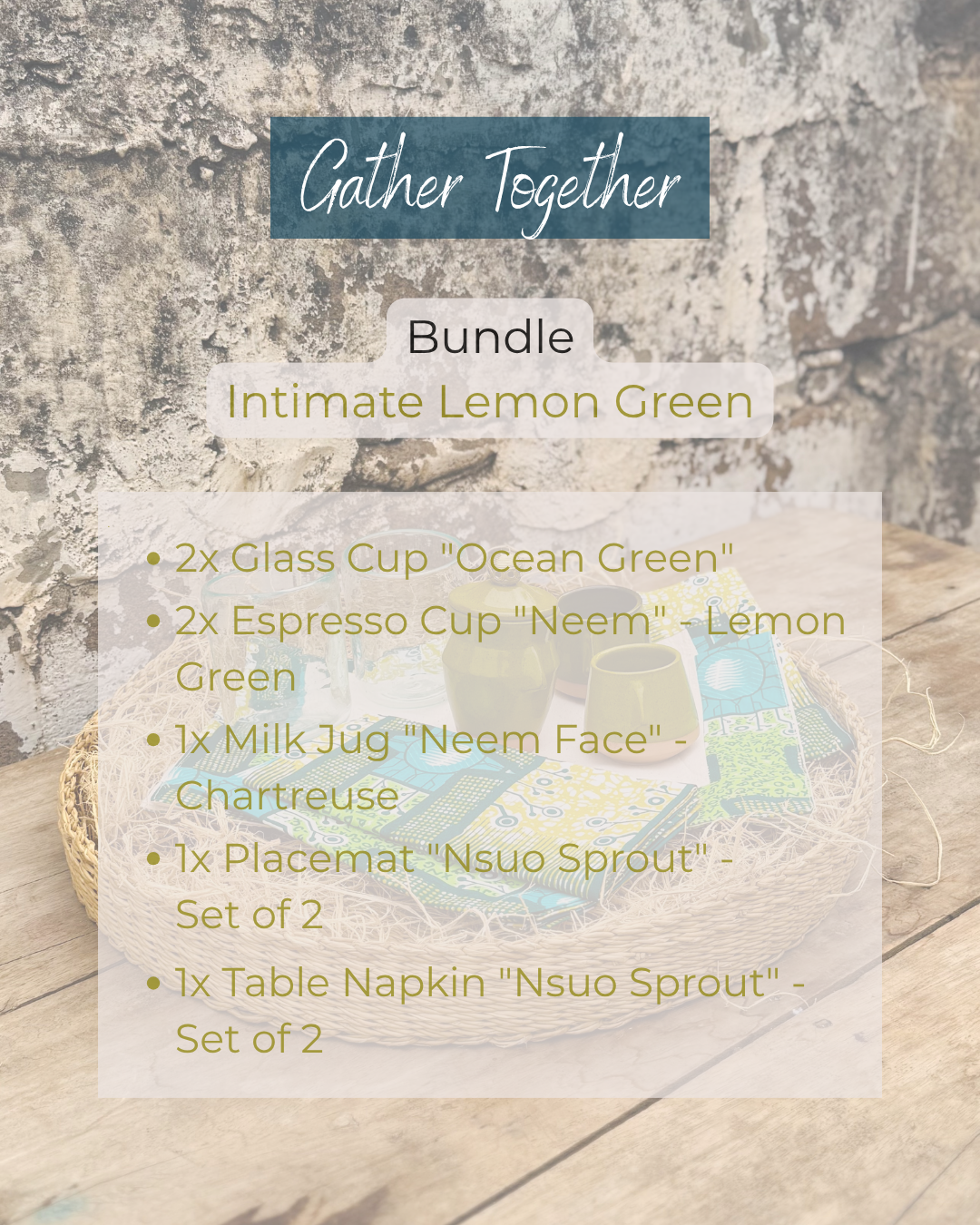 "Gather Together" Bundle - Intimate Lemon Green