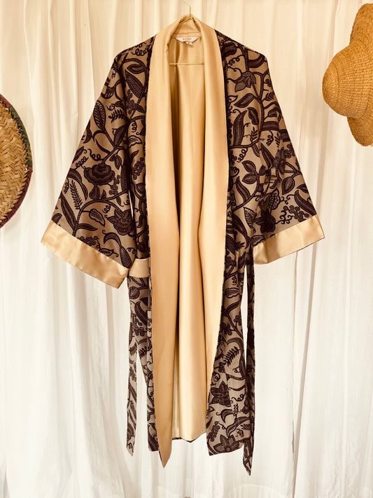 Reversible Afrikimo "Rise and Shine IV" - Creme Satin