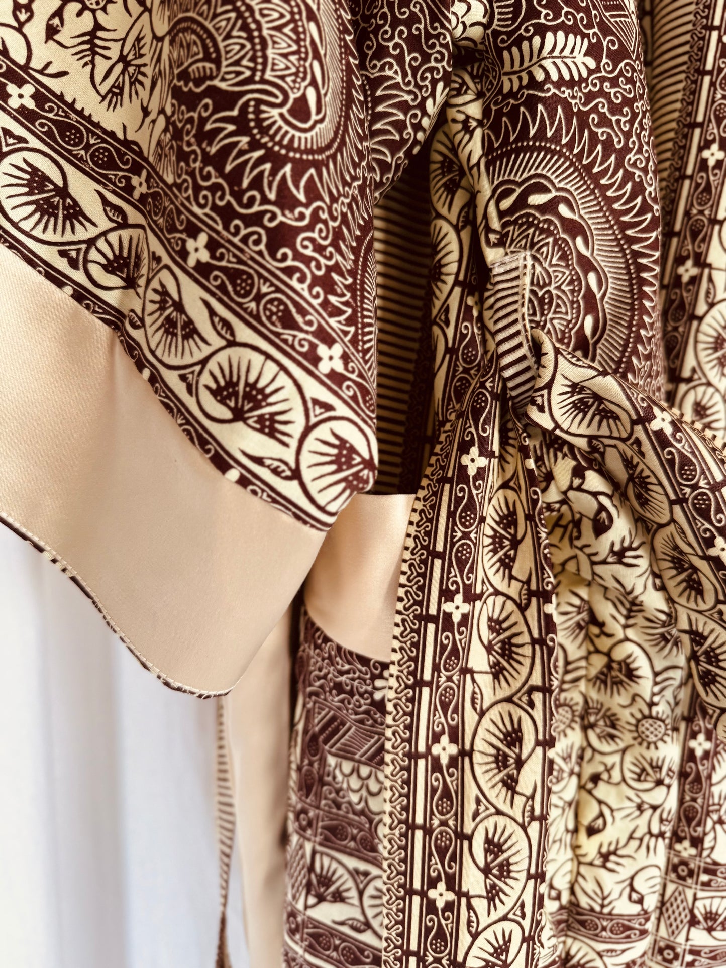 Kimono "Rise and Shine", Imprimé Africain & Velours (réversible)