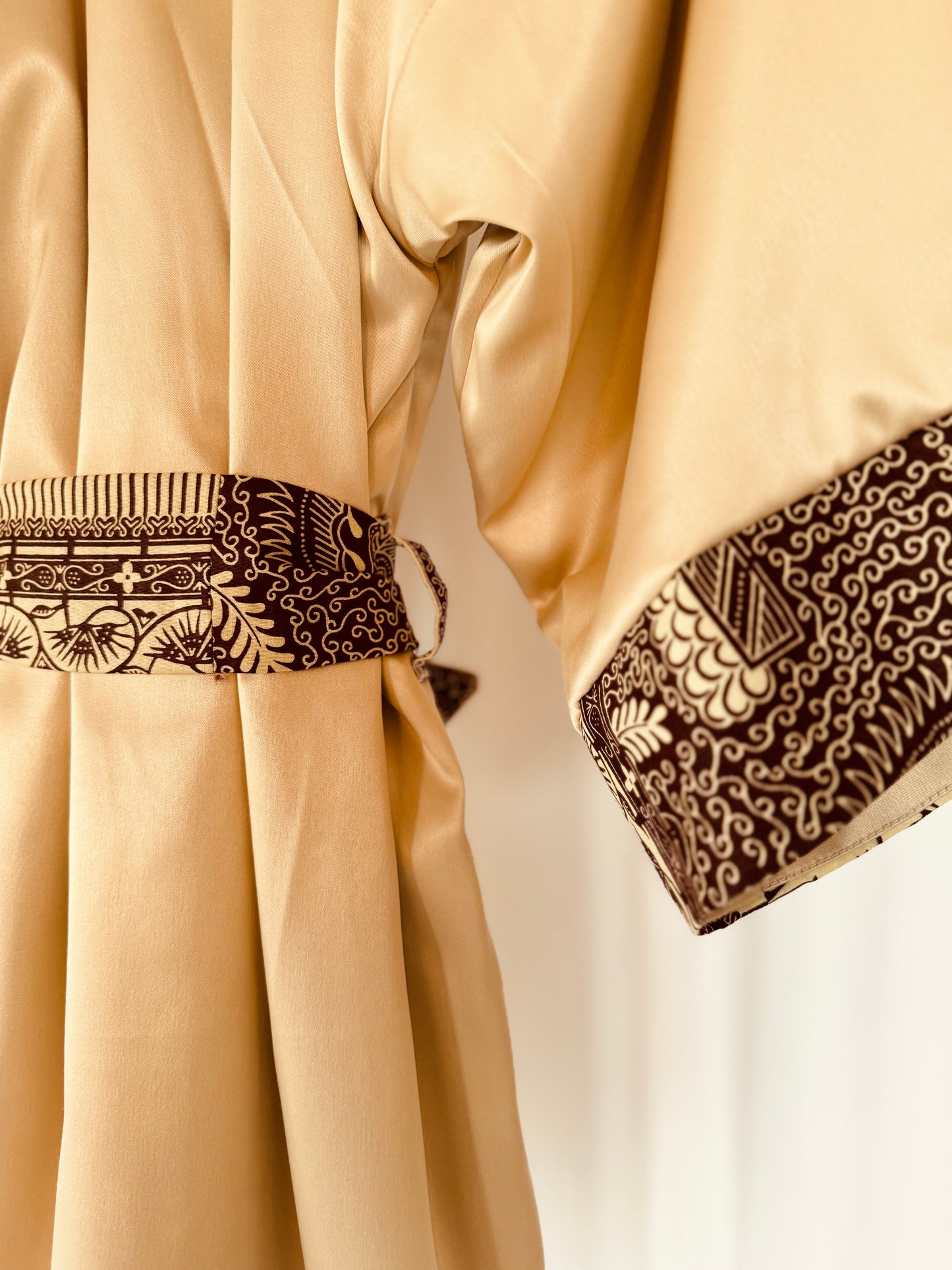 Kimono "Rise and Shine", Imprimé Africain & Velours (réversible)