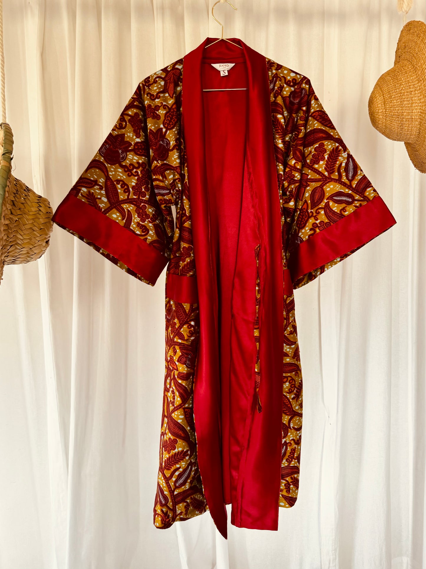 Wendbarer Afrikimo "Rise and Shine III"  - Dunkelroter Satin