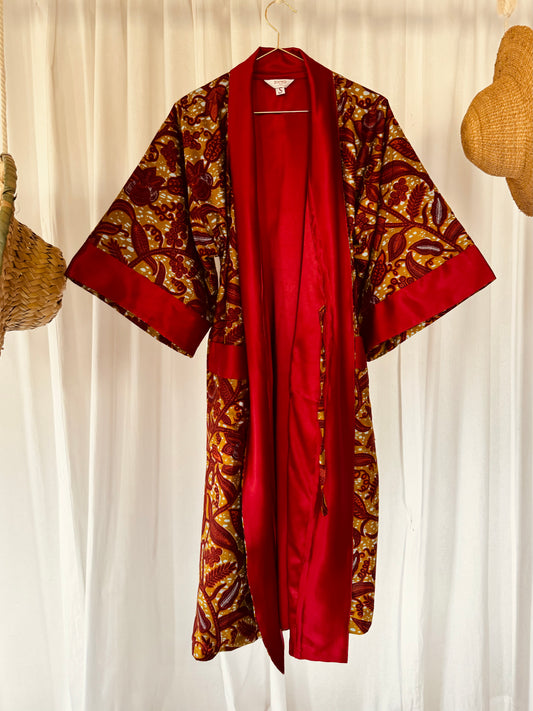 Wendbarer Afrikimo "Rise and Shine III"  - Dunkelroter Satin