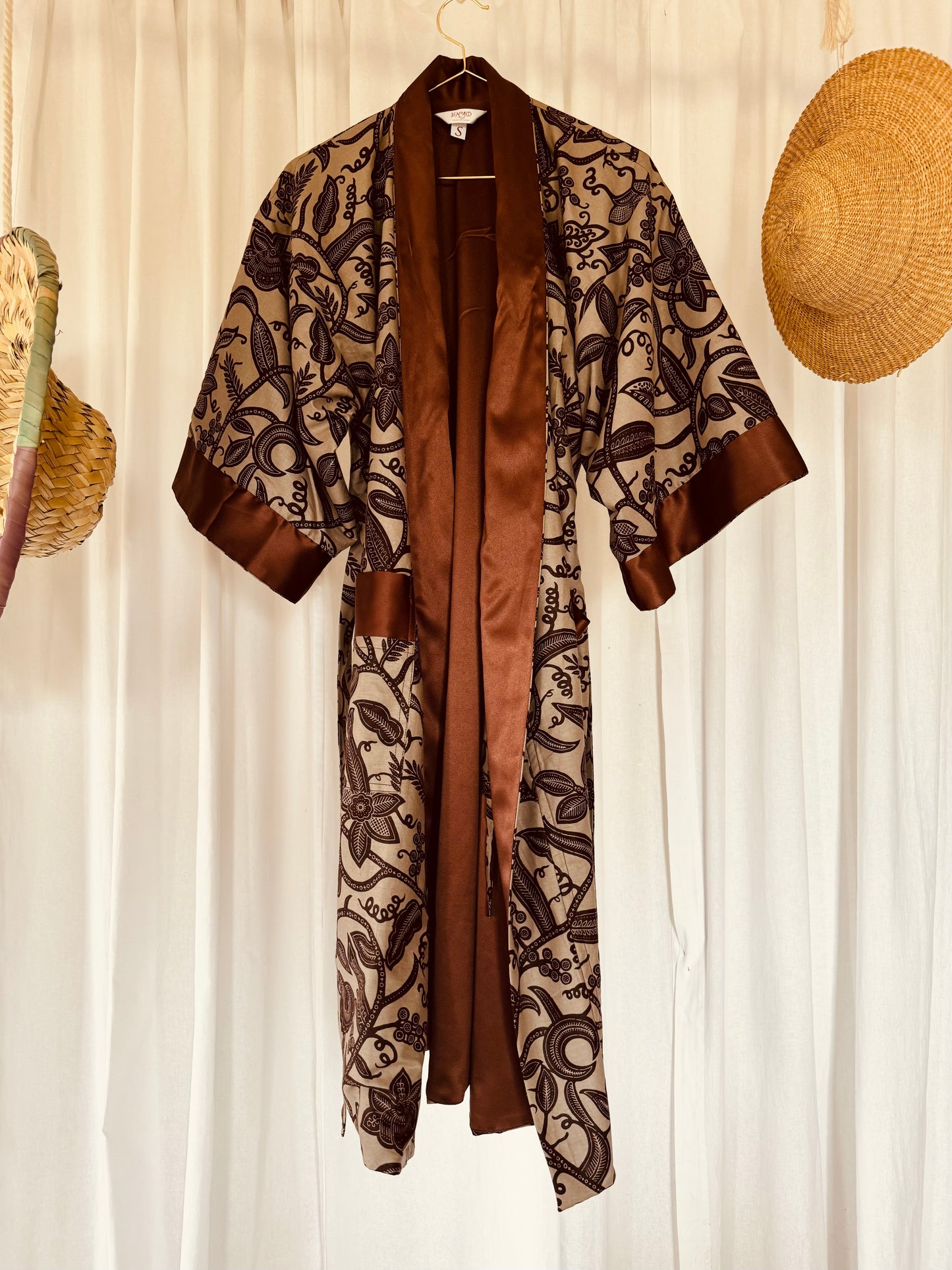 Reversible Afrikimo "Rise and Shine IV" with Brown Satin