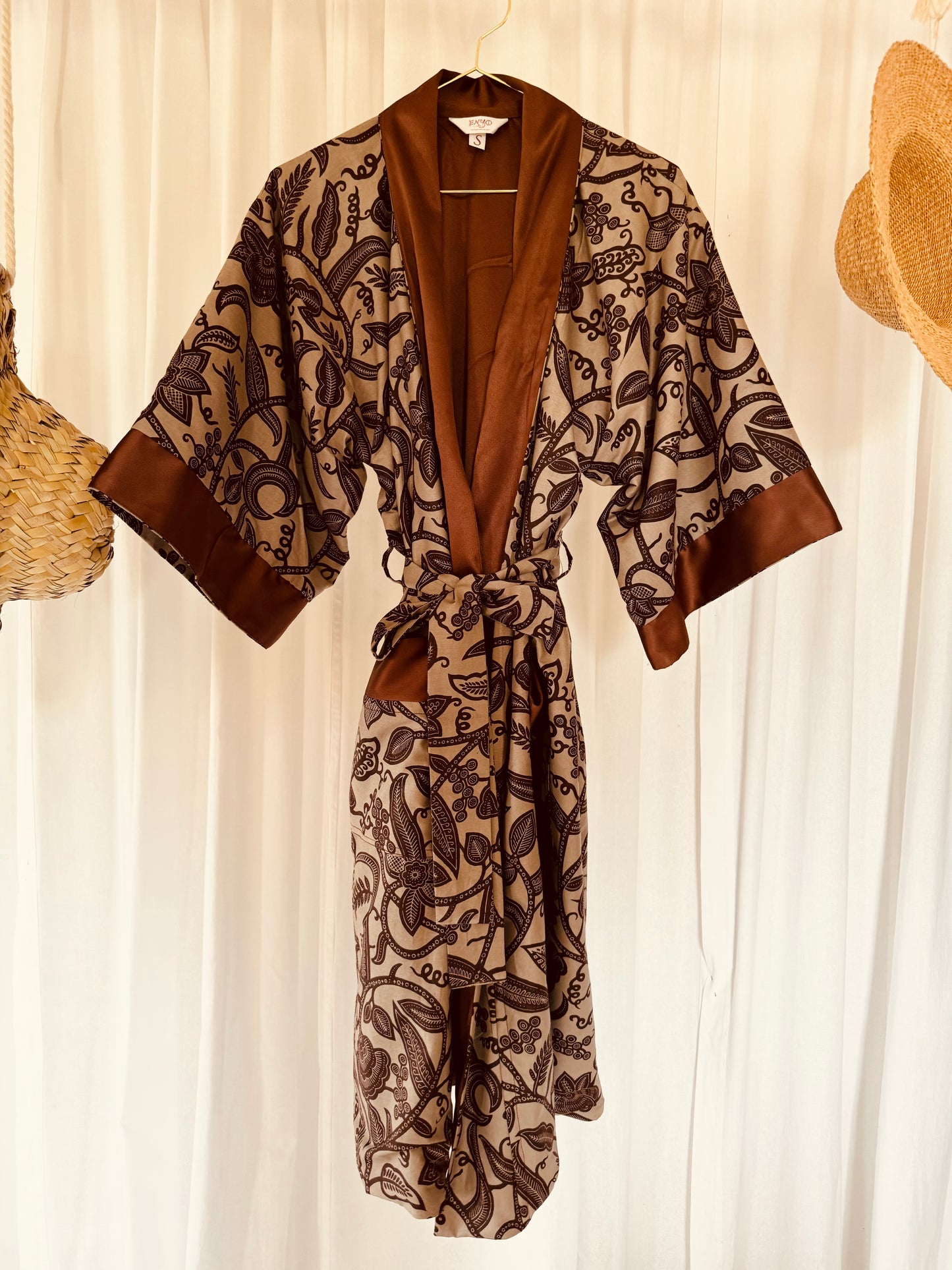 Reversible Afrikimo "Rise and Shine IV" with Brown Satin