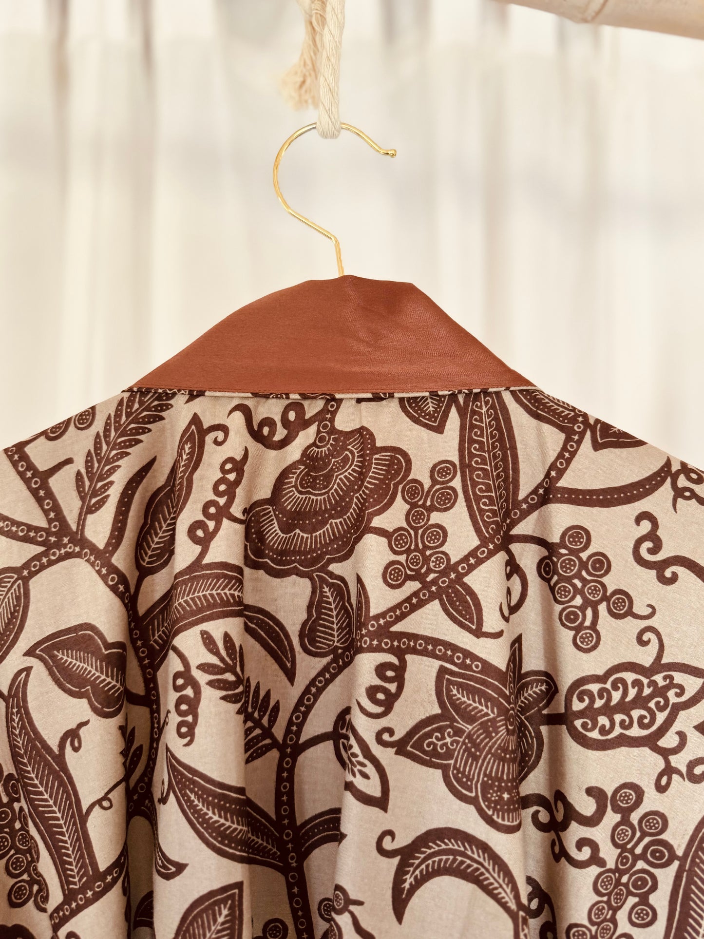 Reversible Afrikimo "Rise and Shine IV" with Brown Satin