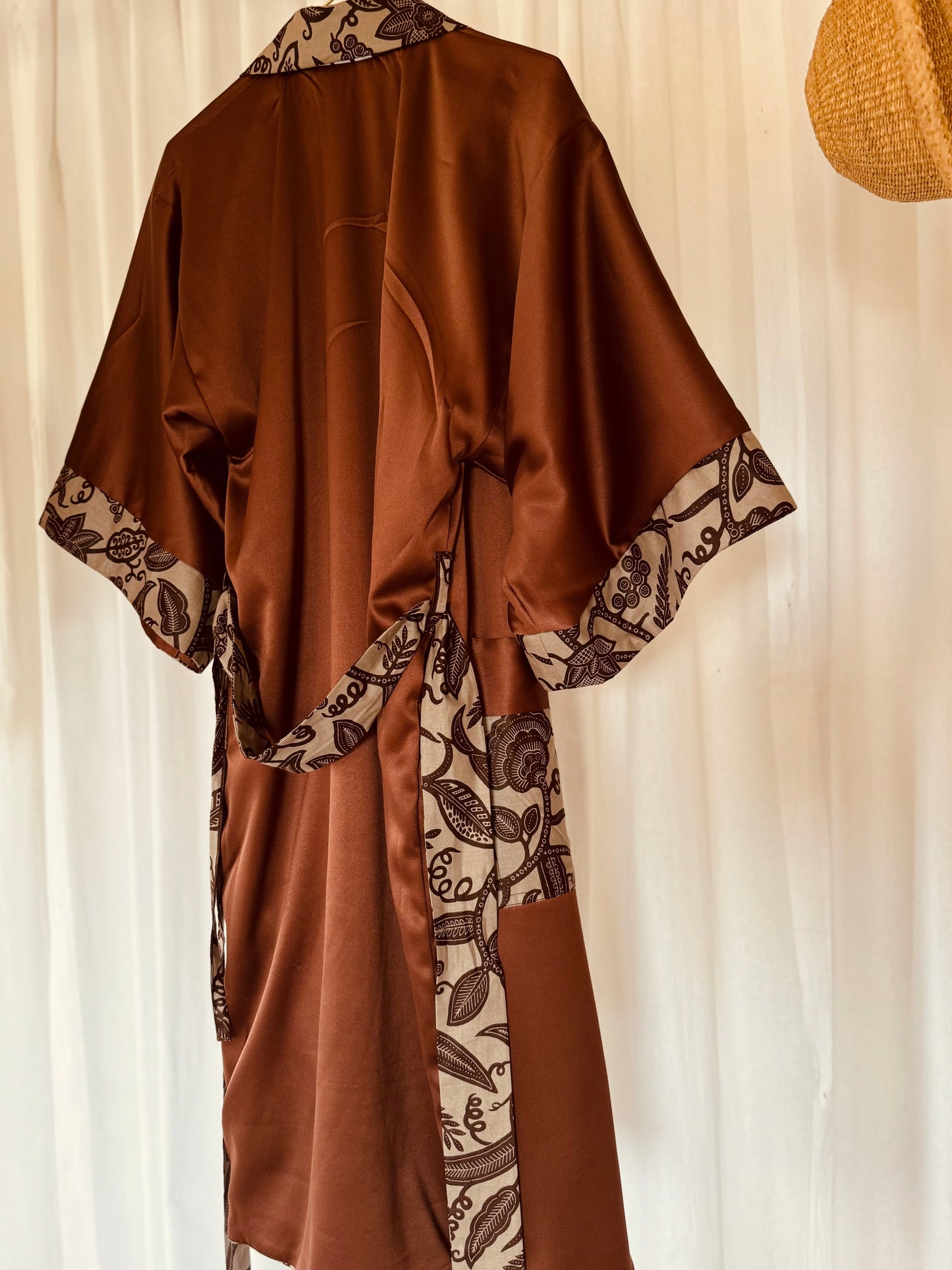 Reversible Afrikimo "Rise and Shine IV" with Brown Satin