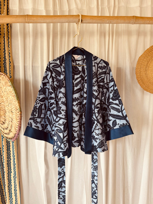 Afrikimo Jacket "Rise and Shine II" - Royal Blue Satin
