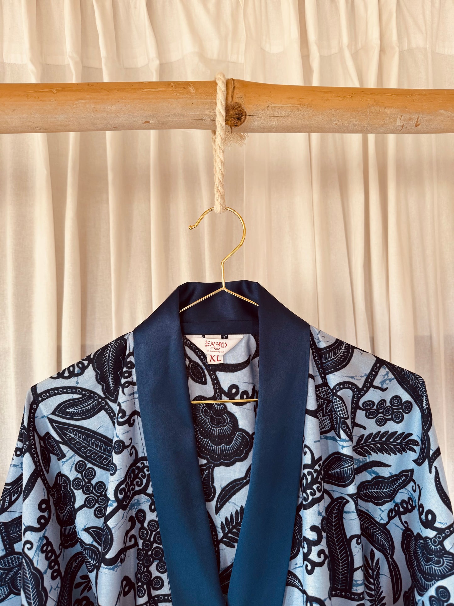 Afrikimo Jacket "Rise and Shine II" - Royal Blue Satin