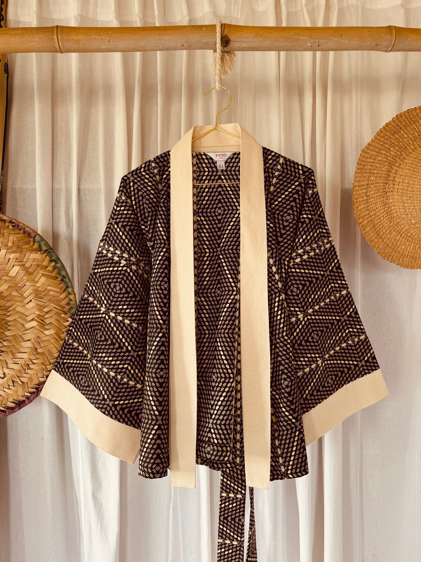 Afrikimo Jacket "Shine like a Diamond" - Creme Natural Cotton