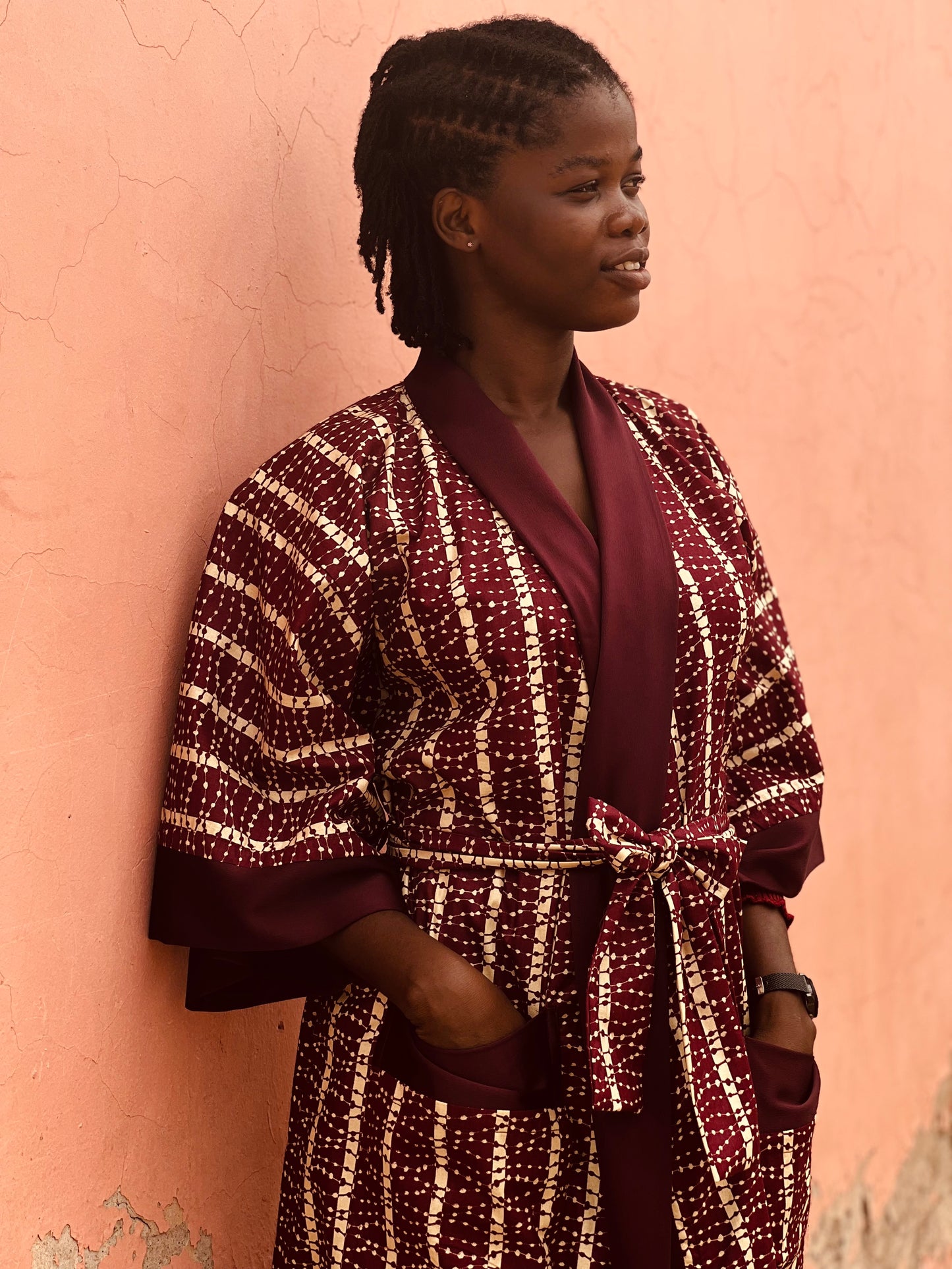 Afrikimo "Mondblume III" - Roter Satin