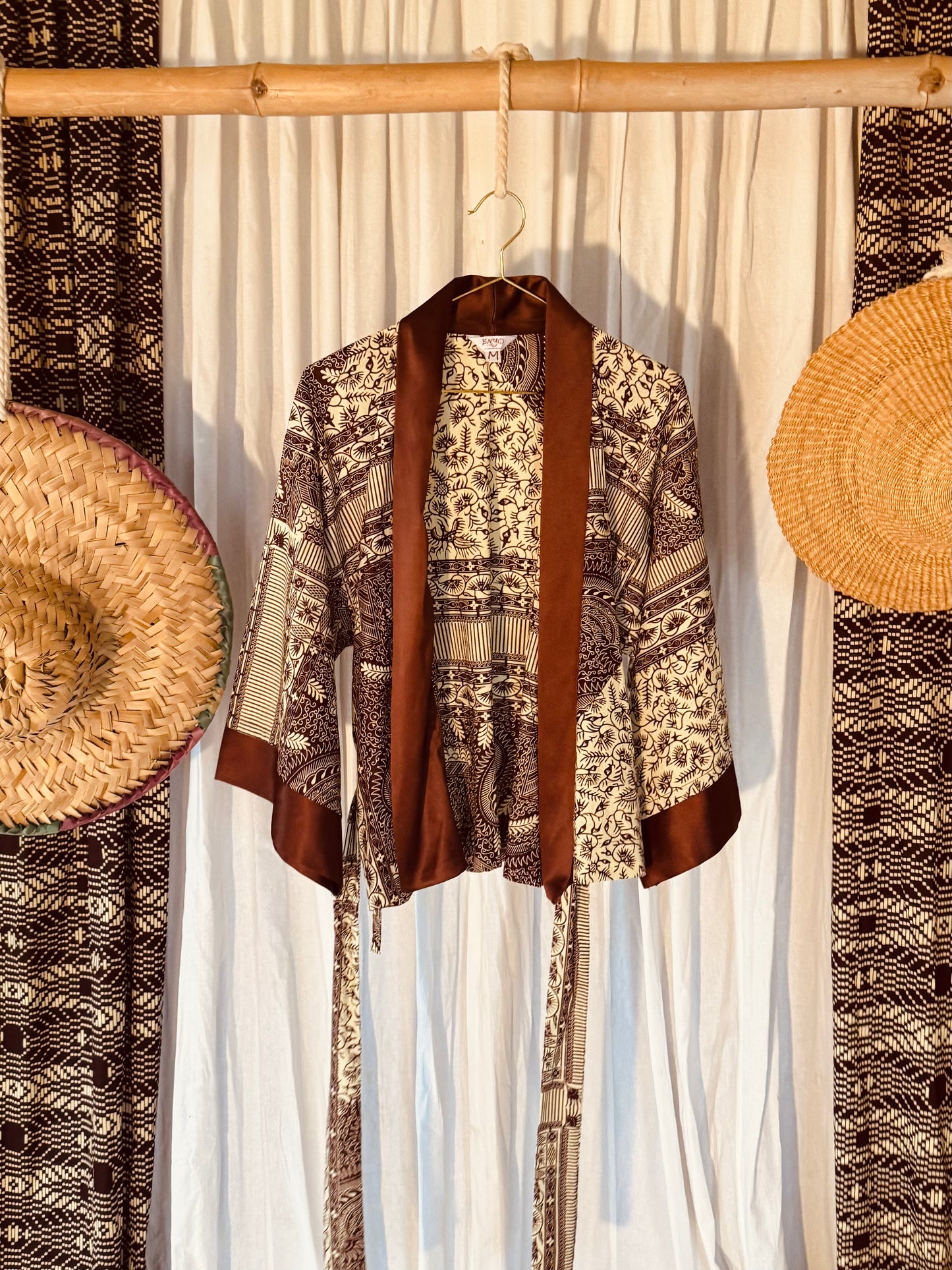 Afrikimo Jacket "Morning Glory I" - Brown Satin
