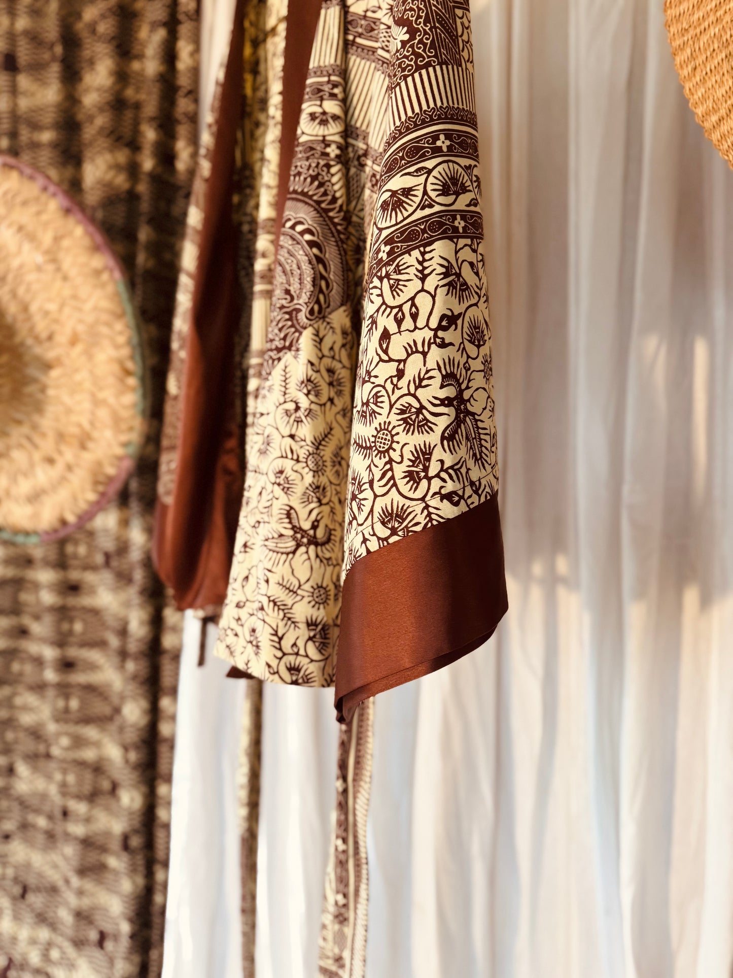 Afrikimo Jacket "Morning Glory I" - Brown Satin