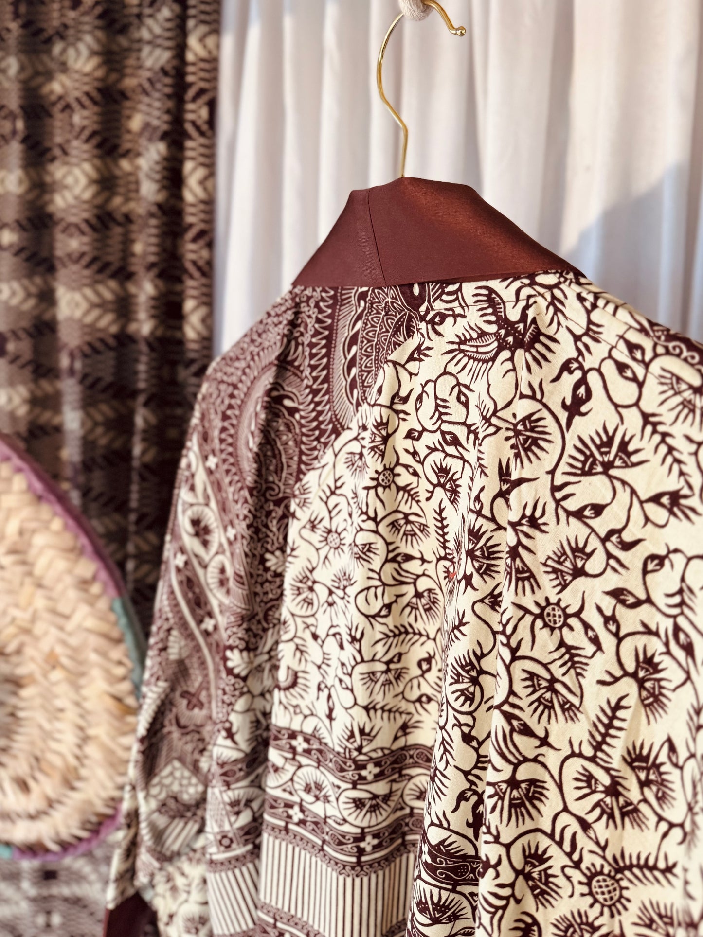 Afrikimo Jacket "Morning Glory I" - Brown Satin