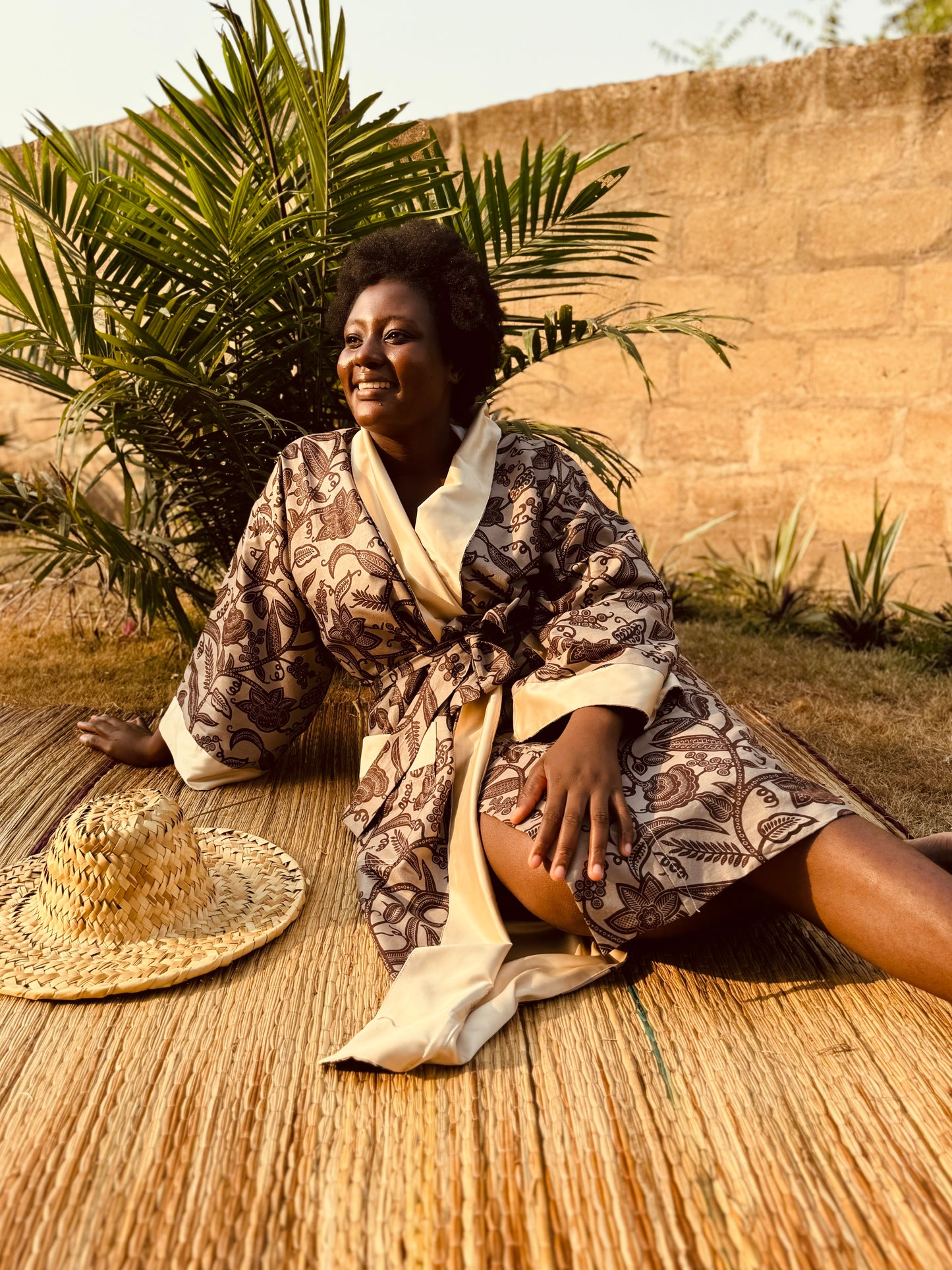 Wendbarer Afrikimo "Rise and Shine IV" - Creme Satin