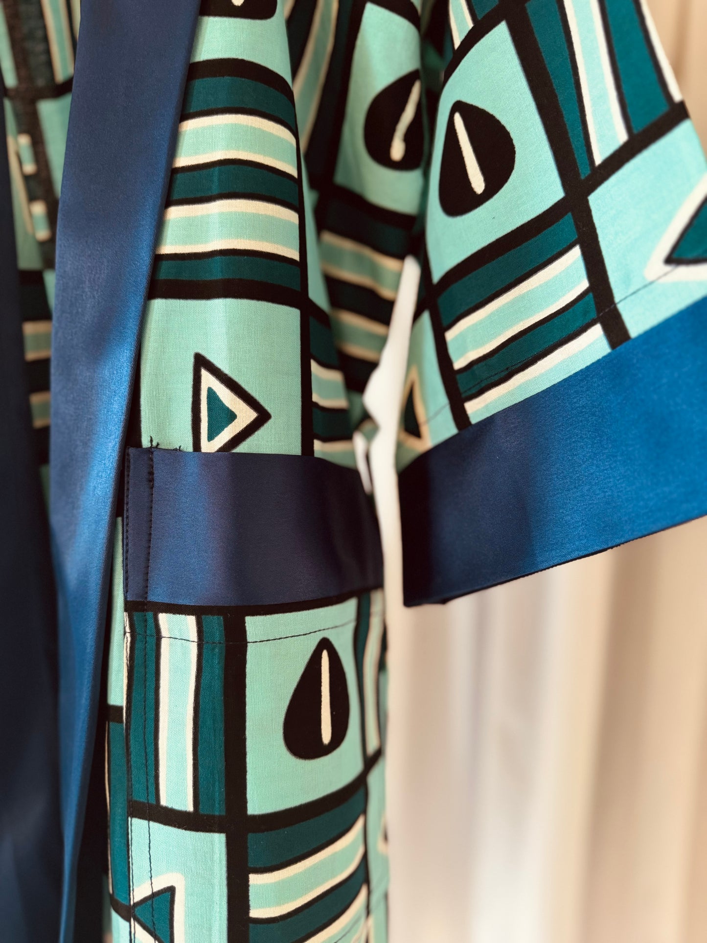 Kids - Afrikimo "Beaming Bean" -Royal Blue Satin