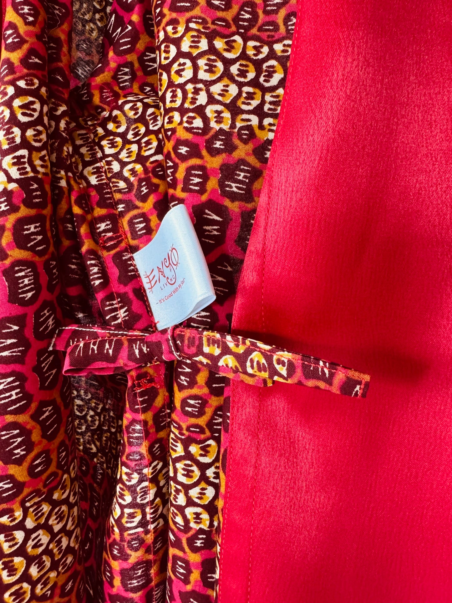 Afrikimo Jacket "Gravels of Joy II" - Red satin