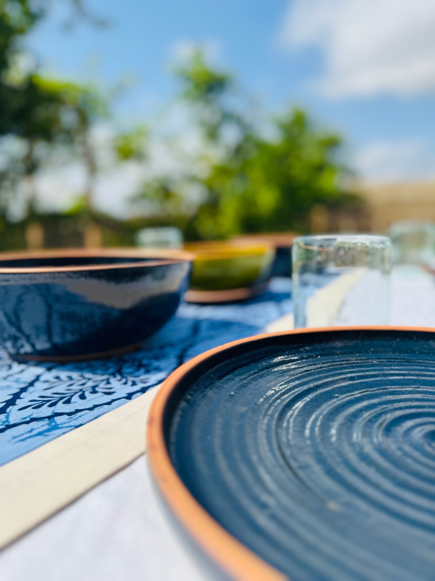 Dinner Plate "Neem" - Midnight Blue