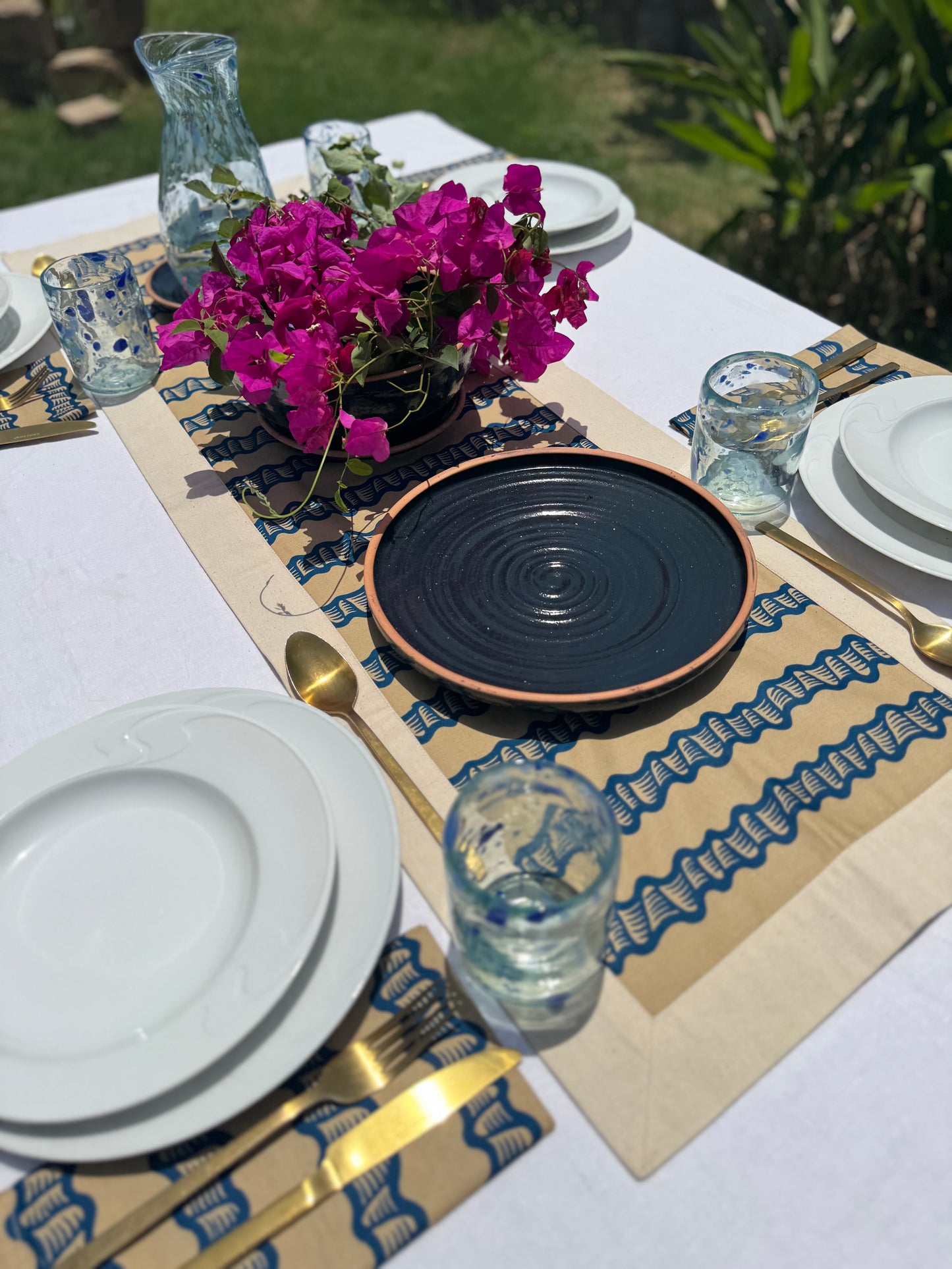 Dinner Plate "Neem" - Midnight Blue