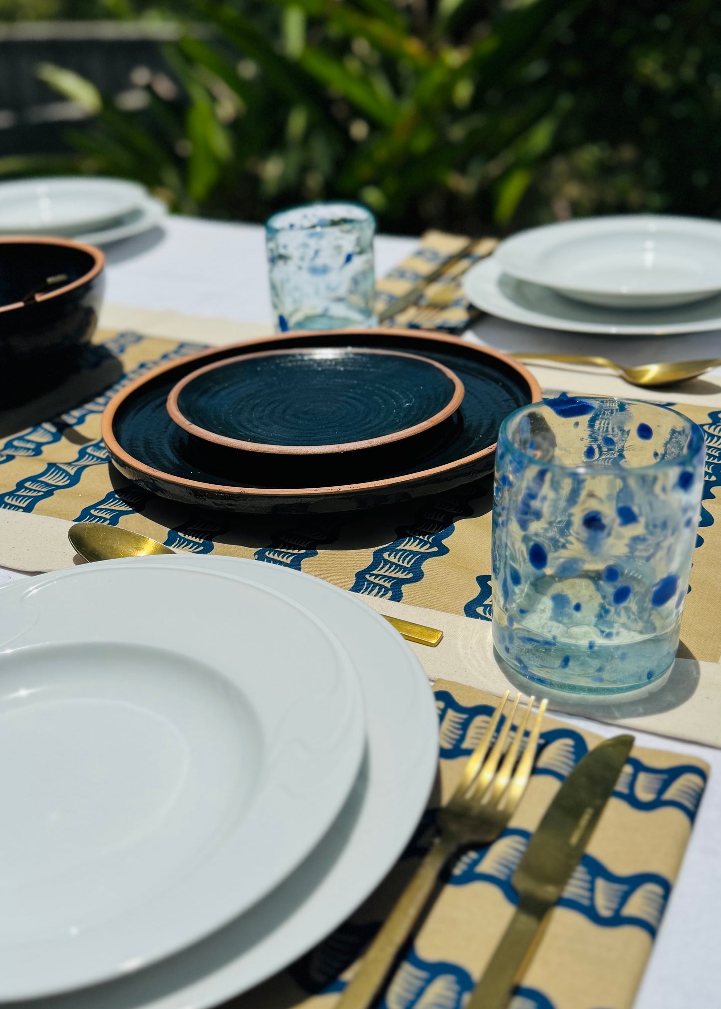 Dinner Plate "Neem" - Midnight Blue