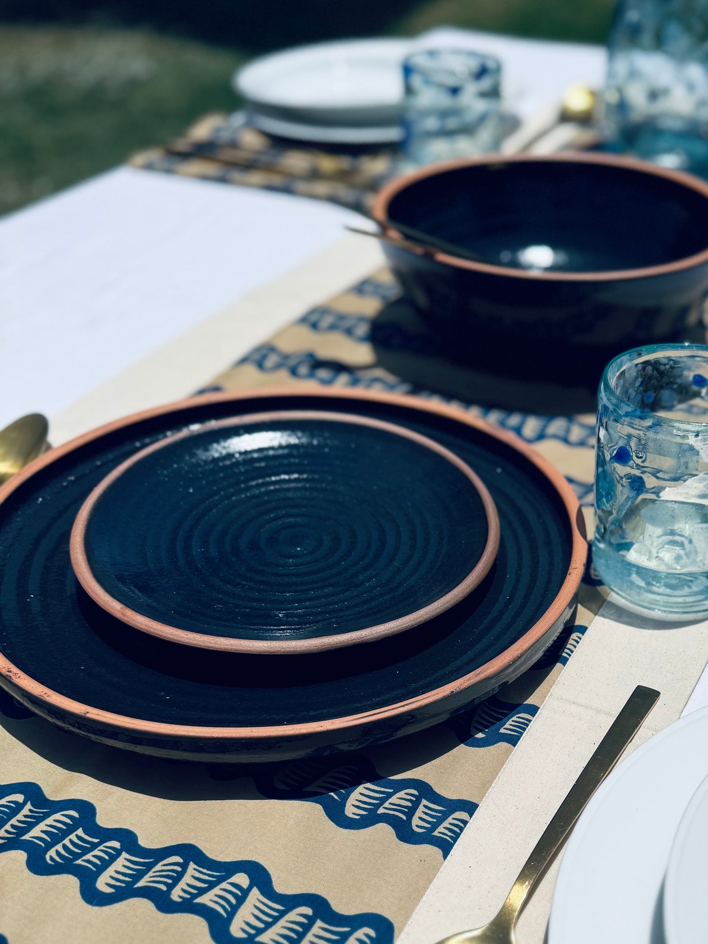 Dinner Plate "Neem" - Midnight Blue