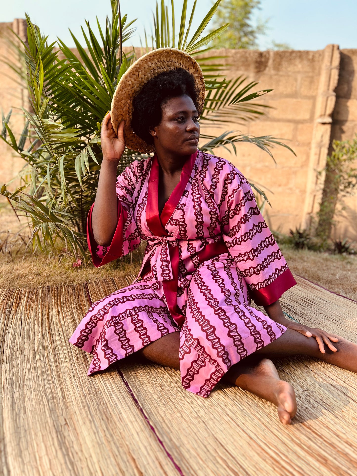 Afrikimo "Sugarcane II"- Weinroter Satin