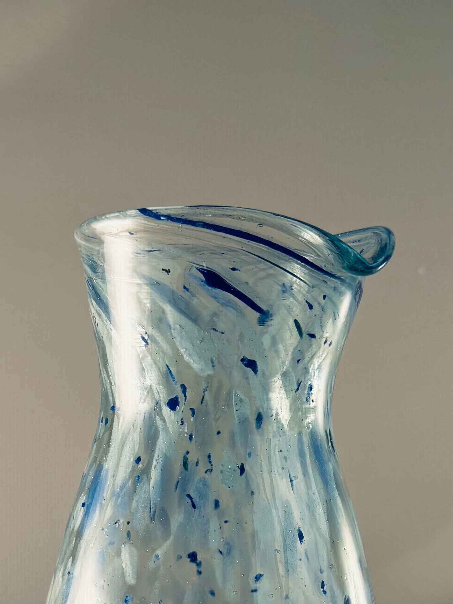Glass Carafe "Blue Confetti"