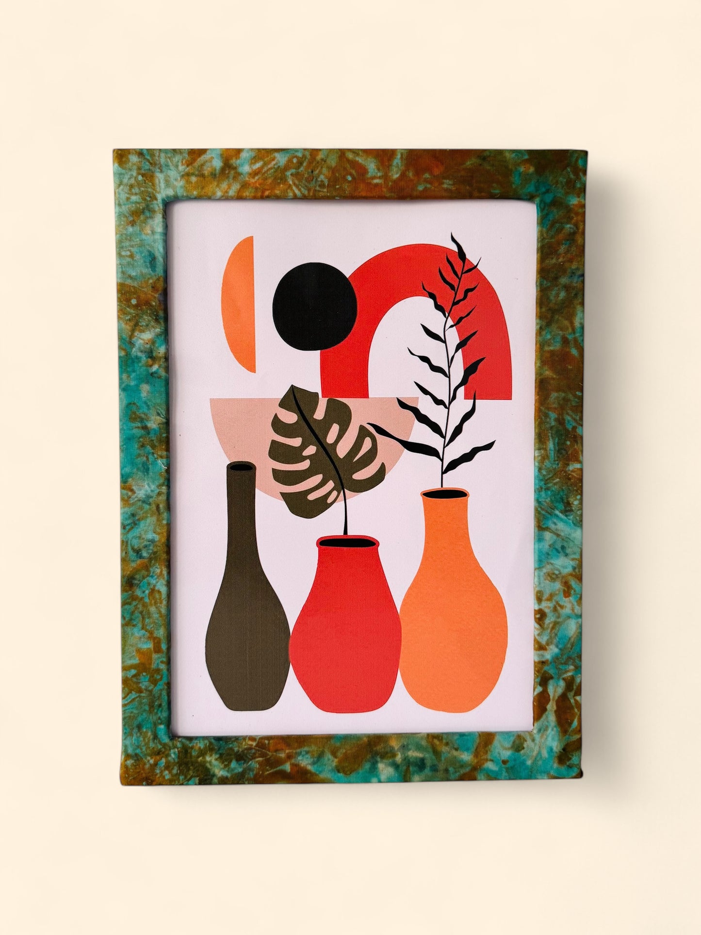 Picture Frame "Zee’s Green & Brown - Plant in a vase", A4