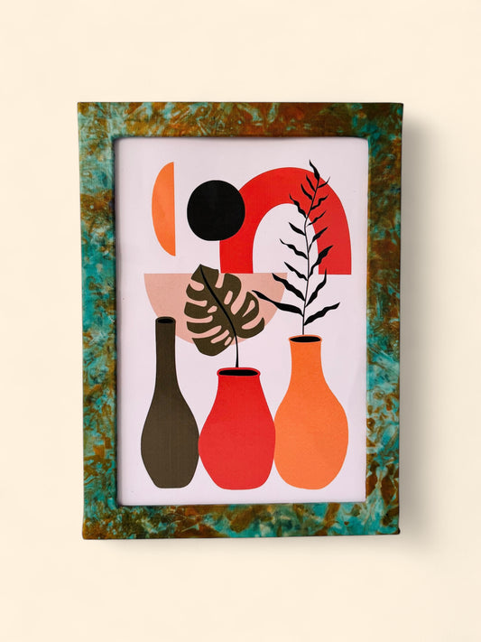 Picture Frame "Zee’s Green & Brown - Plant in a vase", A4