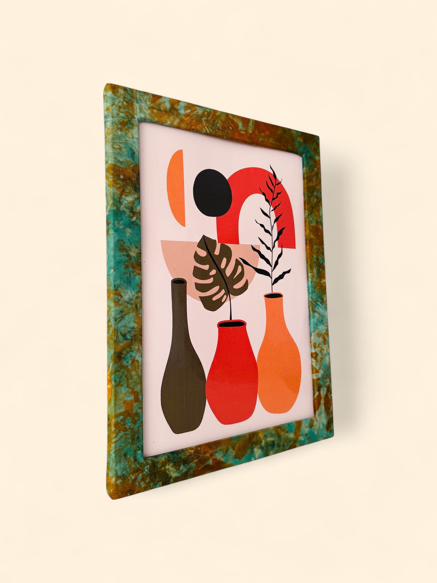 Picture Frame "Zee’s Green & Brown - Plant in a vase", A4