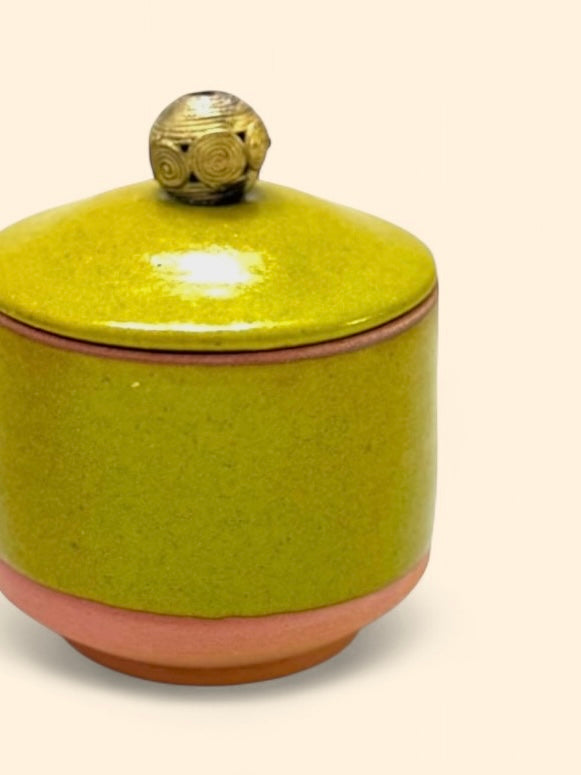 Small Canister "Neem" - Chartreuse
