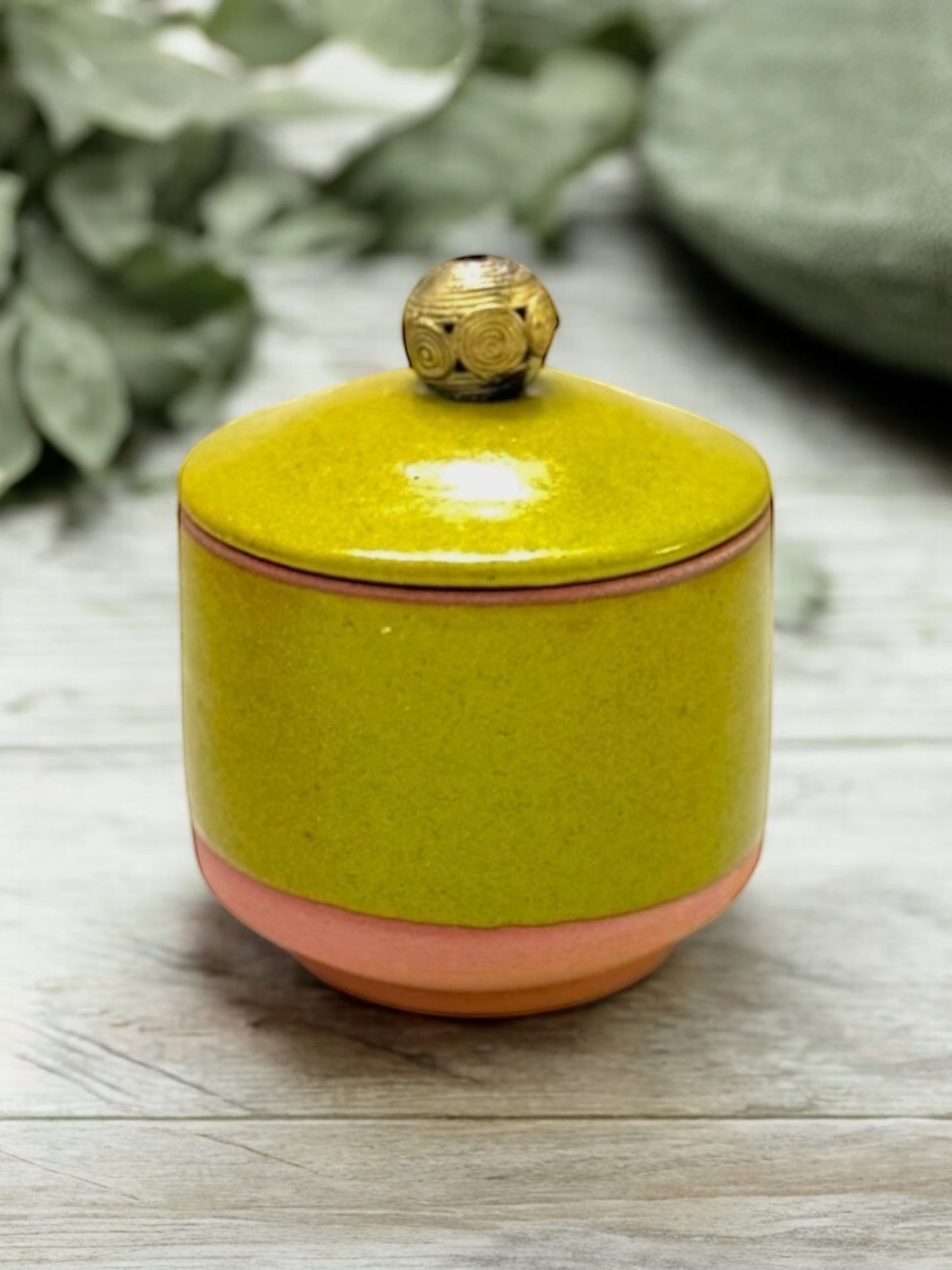 Small Canister "Neem" - Chartreuse