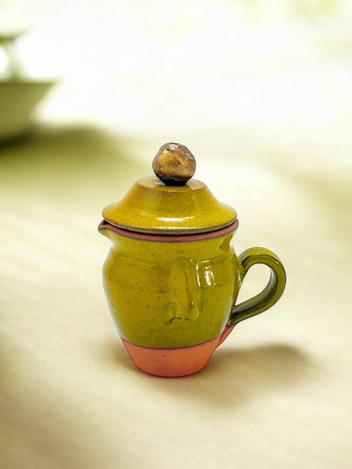 Milk Jug "Neem Face" - Chartreuse