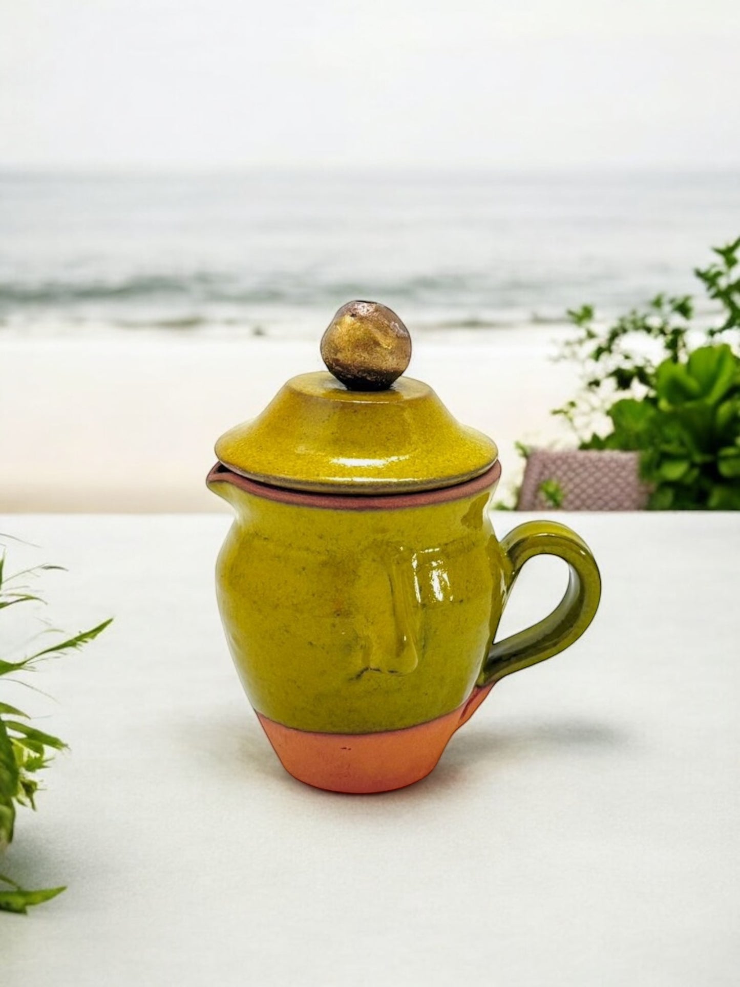 Milk Jug "Neem Face" - Chartreuse