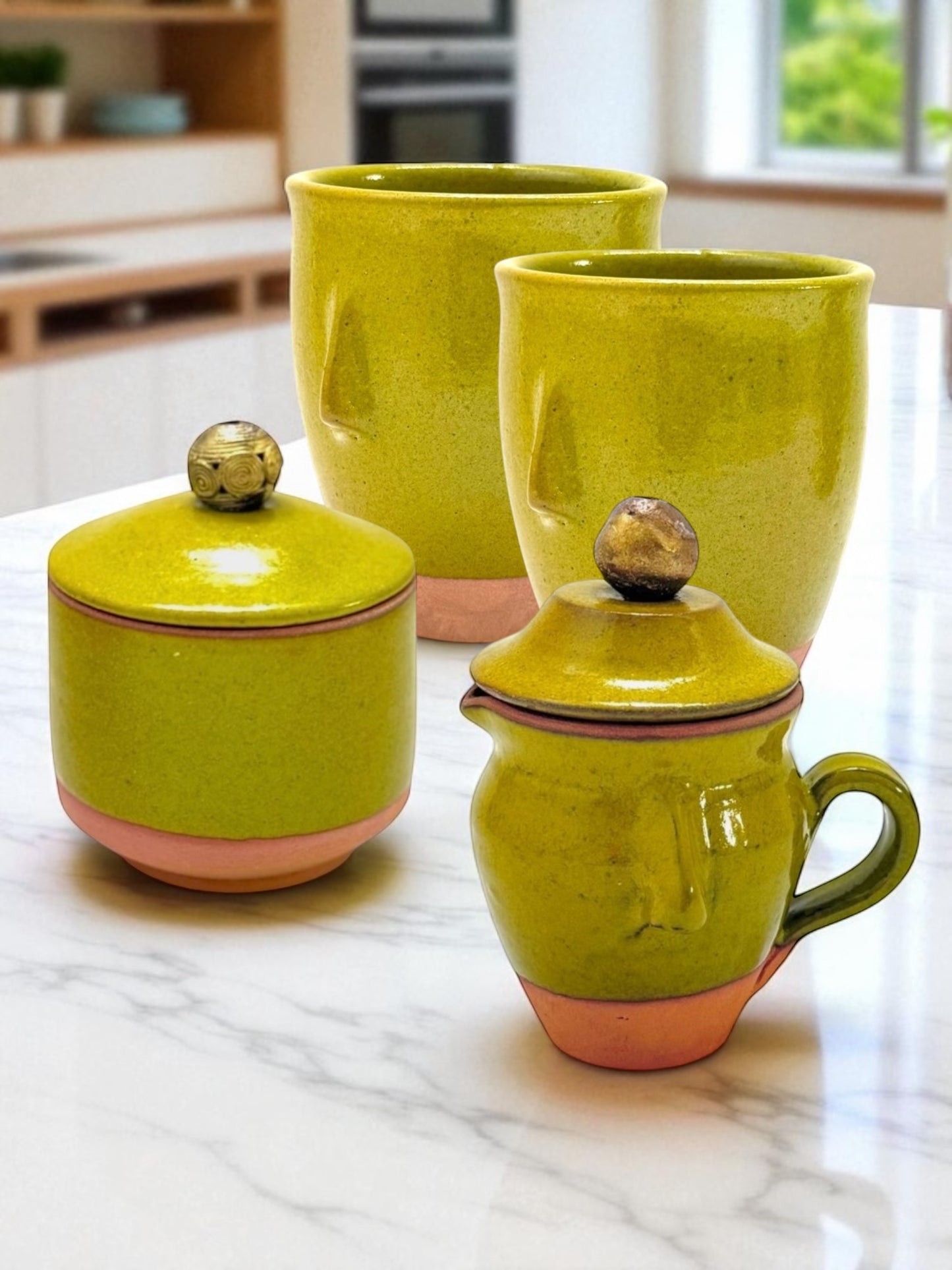 Milk Jug "Neem Face" - Chartreuse