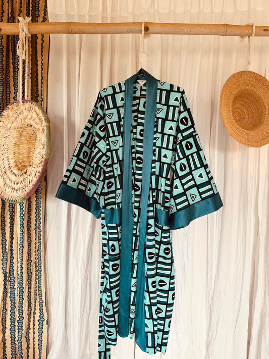 Afrikimo "Beaming Bean" - Teal Satin