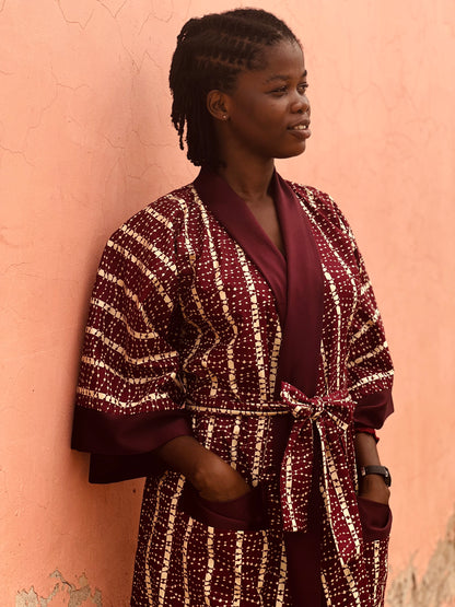 Afrikimo "Mondblume III" - Roter Satin