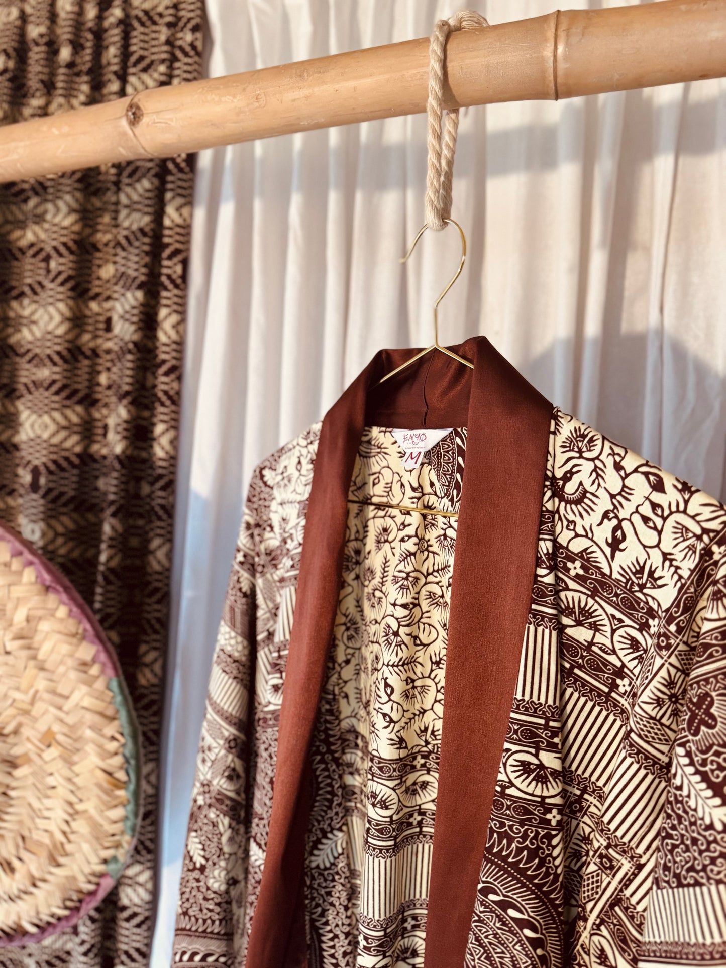 Afrikimo Jacket "Morning Glory I" - Brown Satin