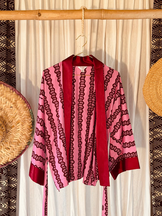 Afrikimo Jacket "Sugarcane II" - Red Satin
