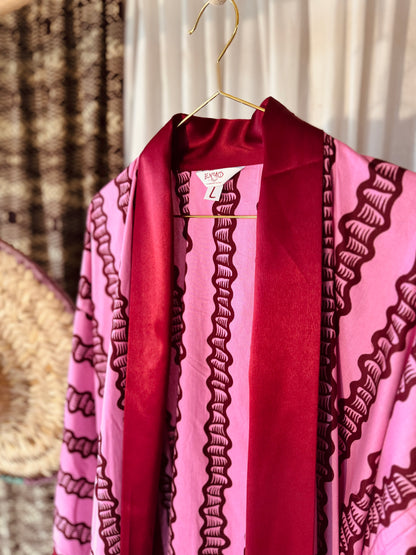 Afrikimo Jacket "Sugarcane II" - Red Satin