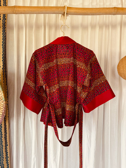 Afrikimo Jacket "Gravels of Joy II" - Red satin