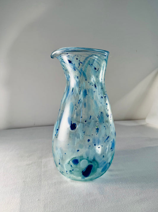 Glass Carafe "Blue Confetti"