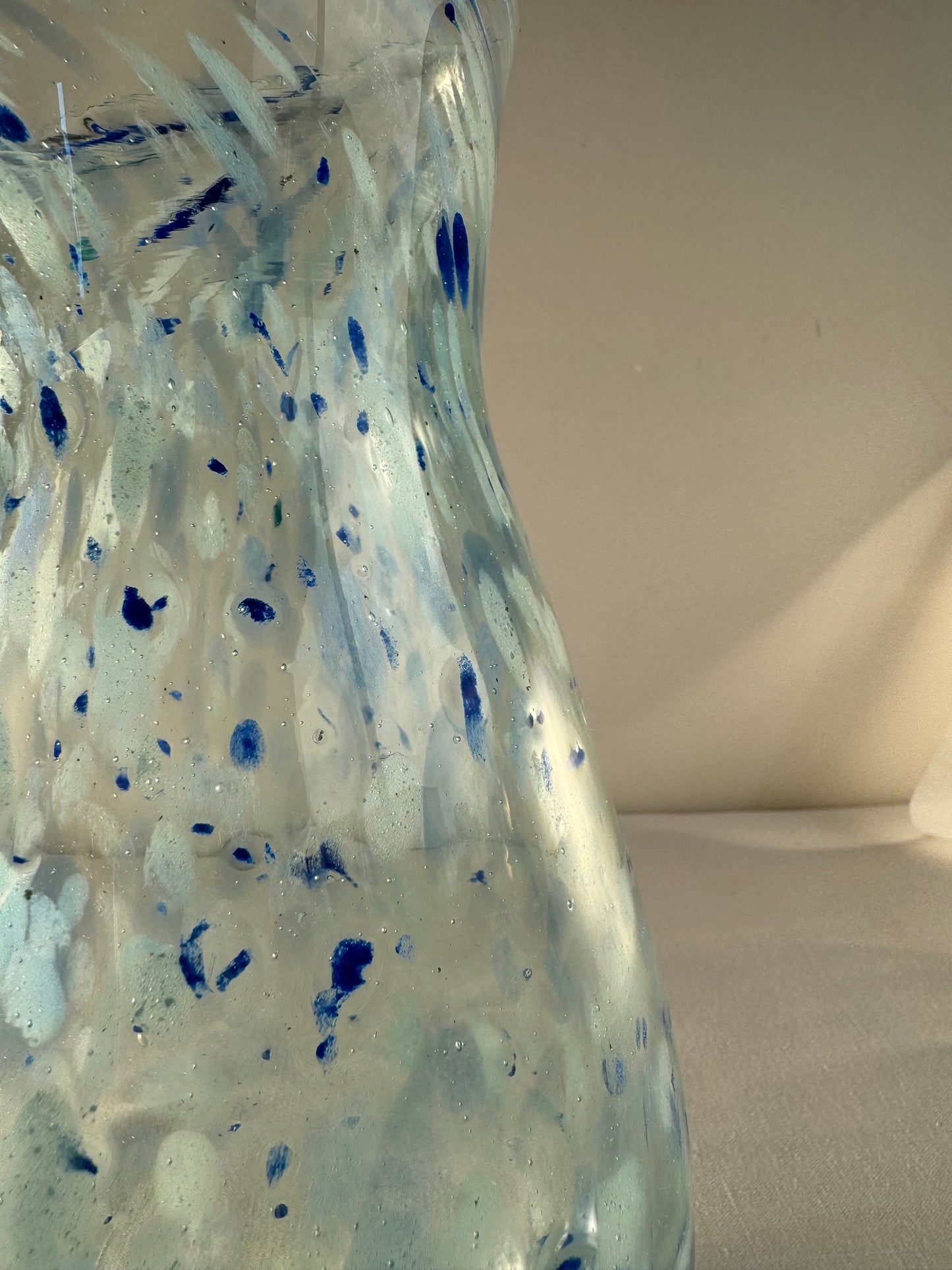Glass Carafe "Blue Confetti"