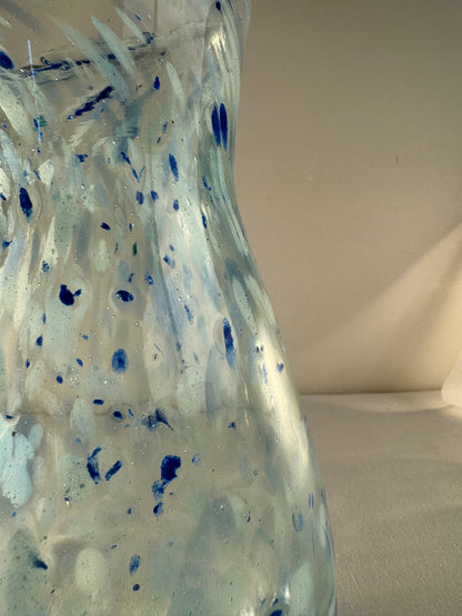 Glass Carafe "Blue Confetti"