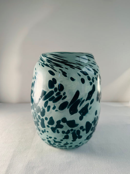 Glass Vase "Sea-Green Confetti"