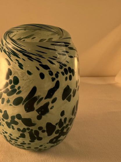 Glass Vase "Sea-Green Confetti"