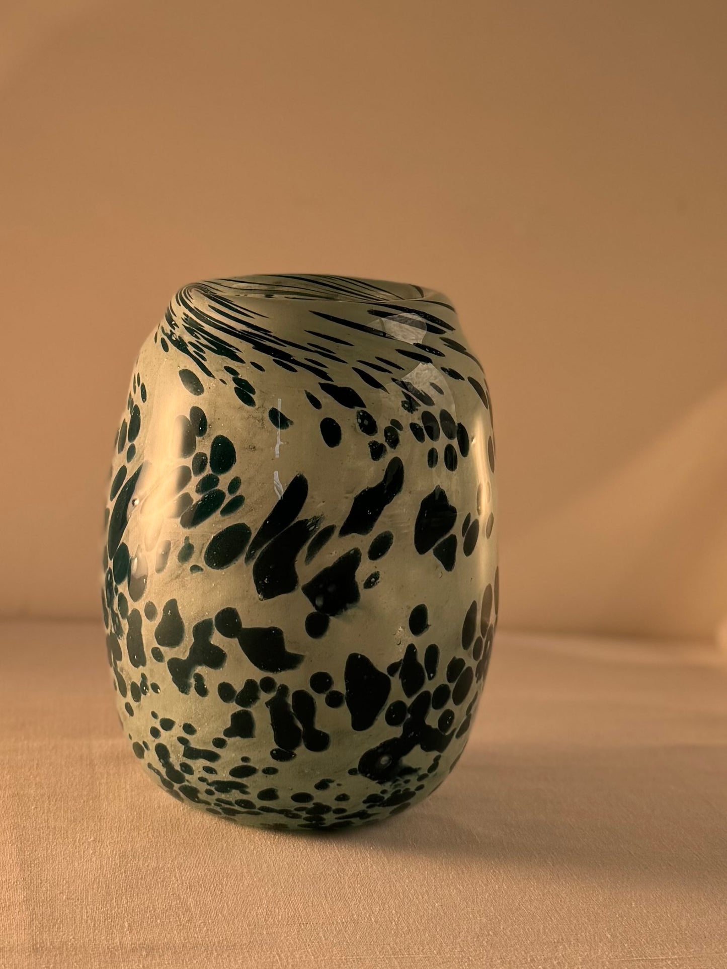 Glass Vase "Sea-Green Confetti"