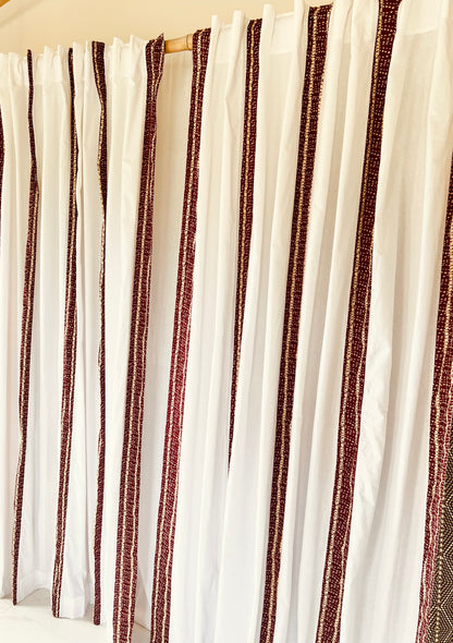 Curtains "Crimson Champagne" - Stripy